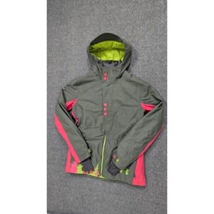 Under Armour Jacket Women's Medium Neon Recco‎ Y2K Retro Ski Snow Windbreaker